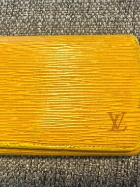 Louis Vuitton EPI Yellow & Purple Leather Tresor Porte-tresor Zip Wallet,